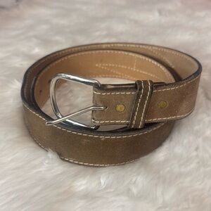 Vintage Split Cowhide Western Brown Green Leather Men Size 40